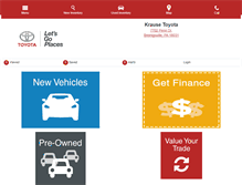 Tablet Screenshot of krausetoyota.com